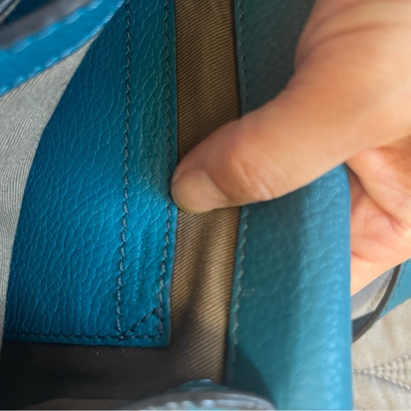 Chloe Mini Marcie Saddle Bag, Blue - 100% Authentic - Picture 11 of 15